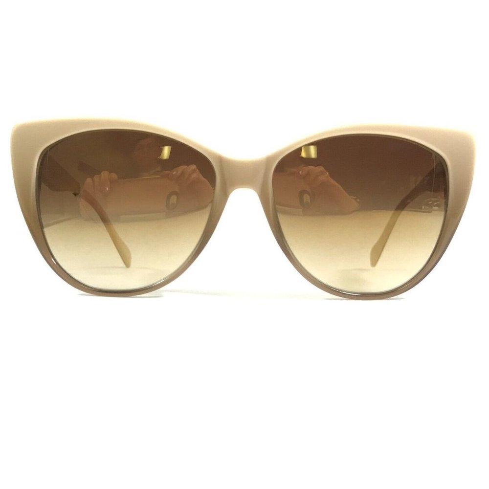 Morgenthal Frederics Sunglasses 260 ANNE Brown Nude Cat Eye w/ Brown Lenses
